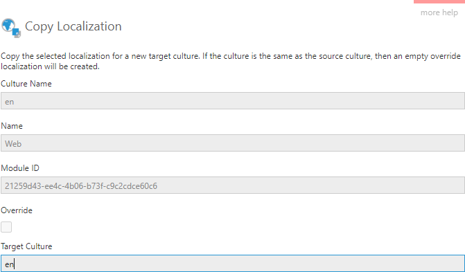 Create a copy for the same culture