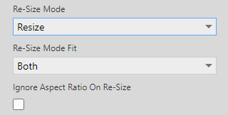 Re-size mode options 