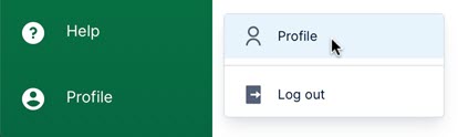 Opening your profile dialog