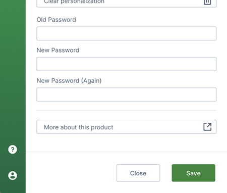 Changing your password